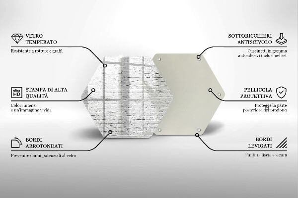 Tagliere in vetro Muro di mattoni