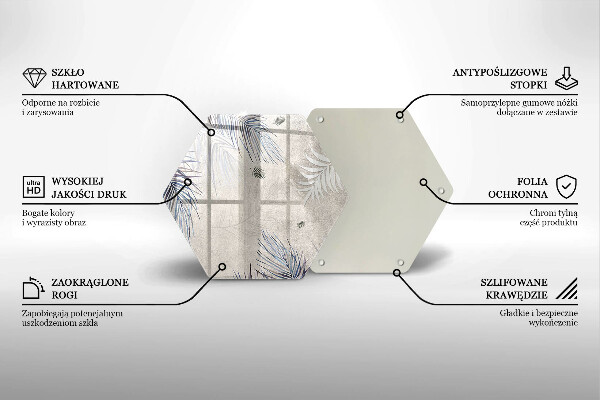 Tagliere in vetro temperato Foglie sottili