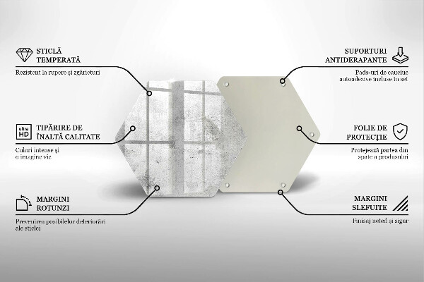 Tagliere in vetro temperato Struttura concreta