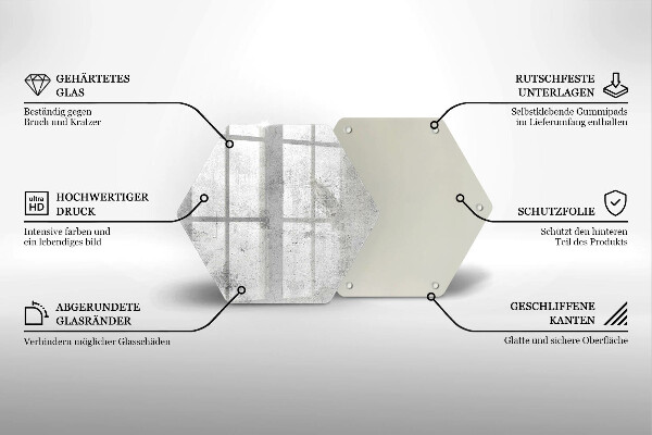 Tagliere in vetro temperato Struttura concreta