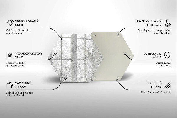 Tagliere in vetro temperato Struttura concreta