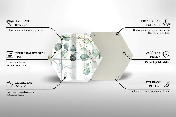 Tagliere in vetro Piante dipinte