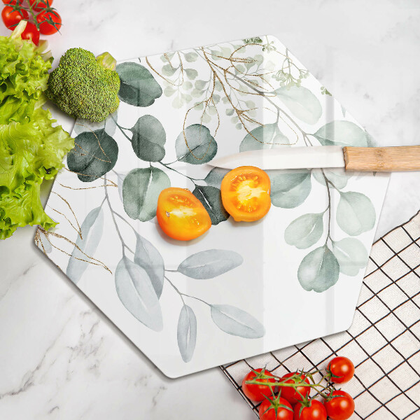 Tagliere in vetro Piante dipinte