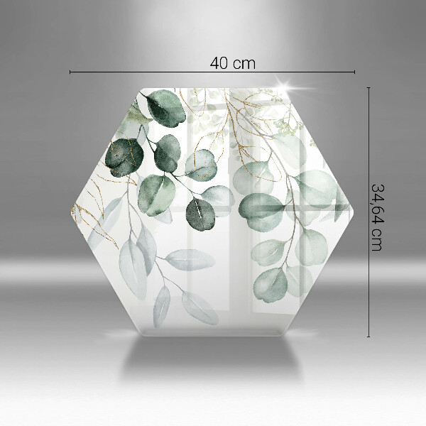 Tagliere in vetro Piante dipinte