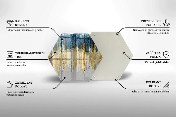 Tagliere in vetro Astrazione del designer