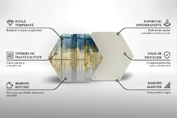 Tagliere in vetro Astrazione del designer