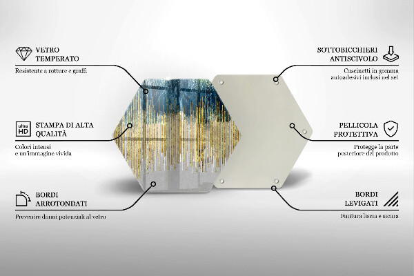 Tagliere in vetro Astrazione del designer