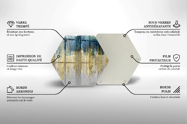 Tagliere in vetro Astrazione del designer