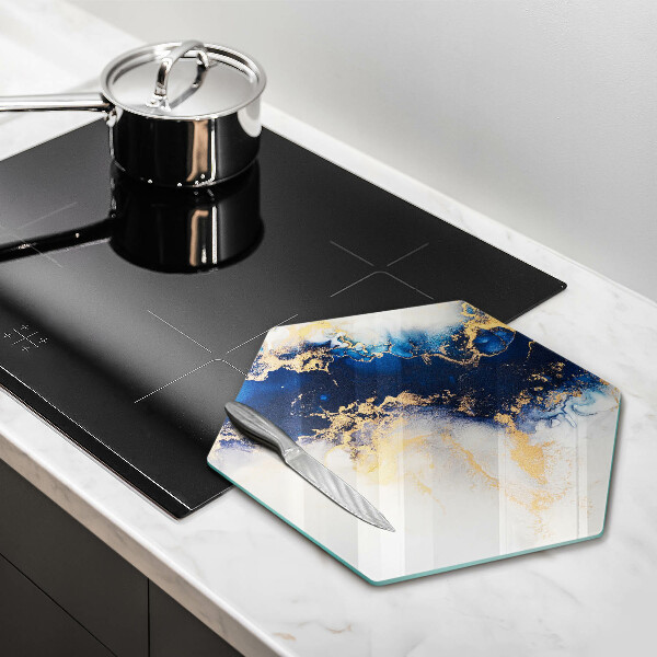 Tagliere in vetro Astrazione con il blu