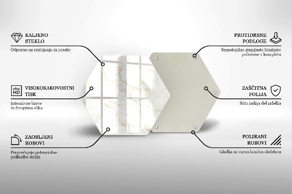 Tagliere in vetro Elegante pietra di marmo