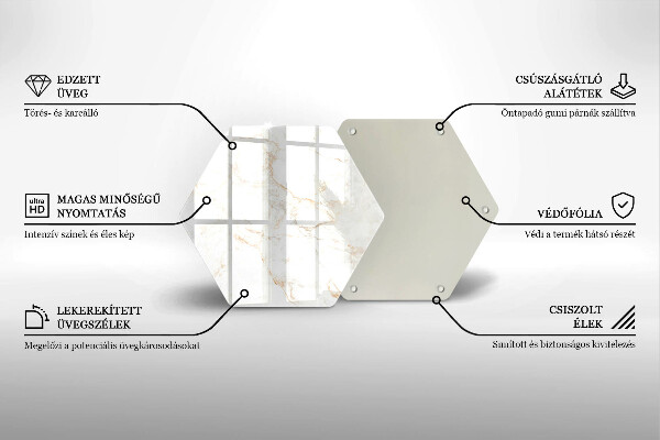 Tagliere in vetro Elegante pietra di marmo