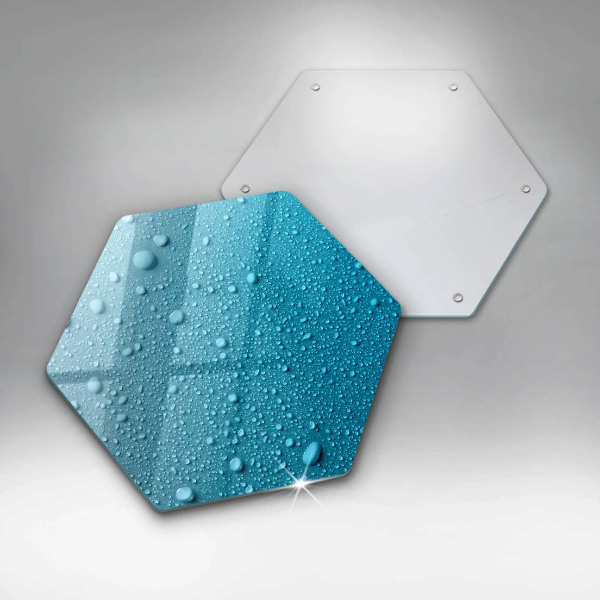 Tagliere in vetro Gocce d'acqua