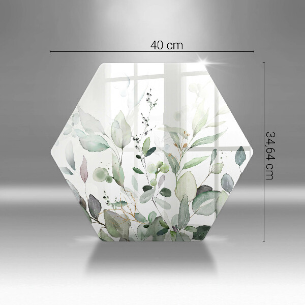 Tagliere in vetro Piante ad acquerello