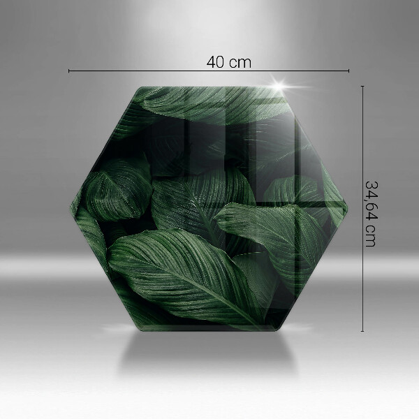 Tagliere in vetro Foglie scure