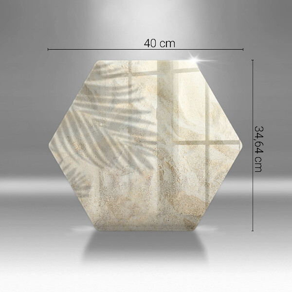 Tagliere in vetro Foglie di palma e sabbia