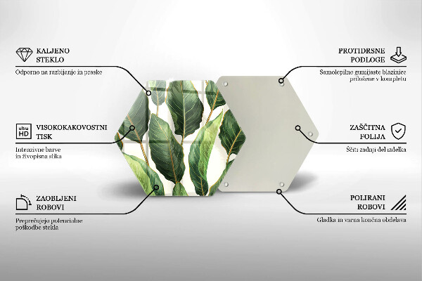 Tagliere in vetro Foglie di banana