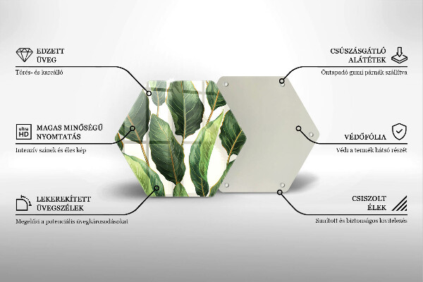 Tagliere in vetro Foglie di banana