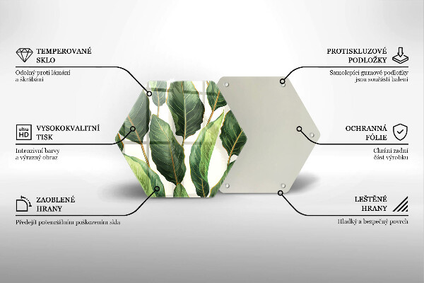 Tagliere in vetro Foglie di banana