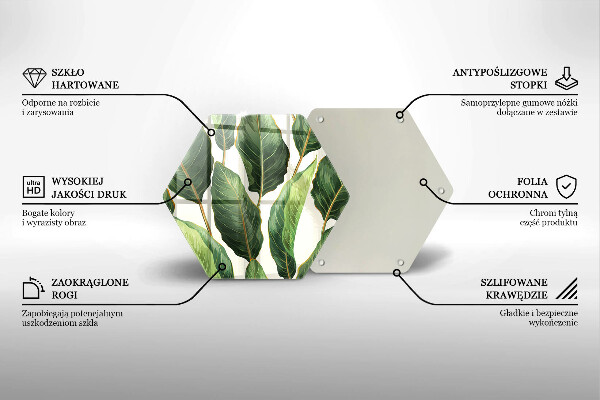 Tagliere in vetro Foglie di banana