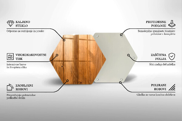 Tagliere in vetro Tavole di legno