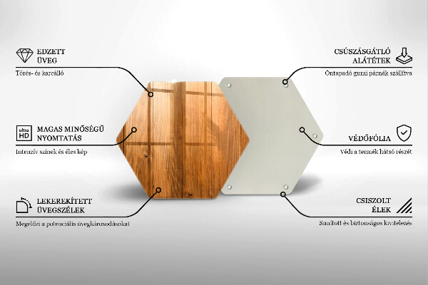 Tagliere in vetro Tavole di legno
