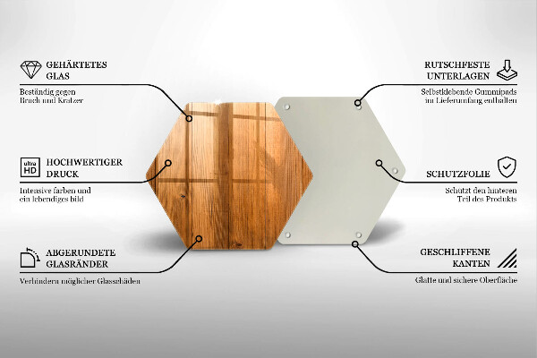 Tagliere in vetro Tavole di legno