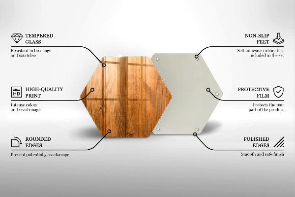 Tagliere in vetro Tavole di legno