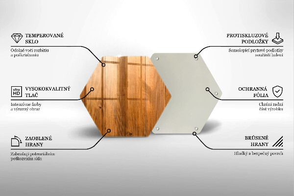 Tagliere in vetro Tavole di legno