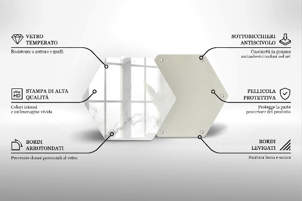 Tagliere in vetro Marmo moderno