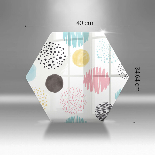 Tagliere in vetro Forme dipinte