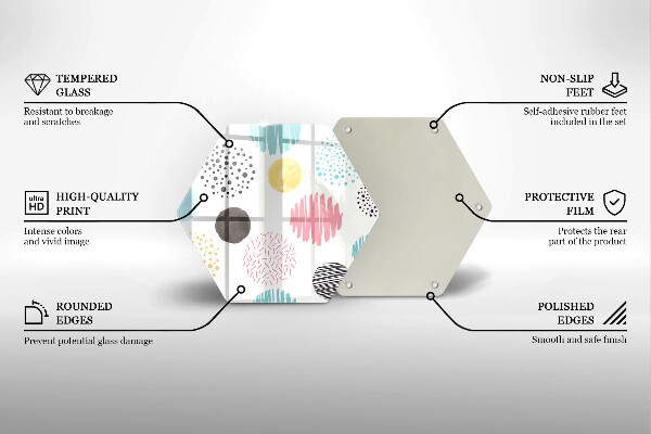 Tagliere in vetro Forme dipinte