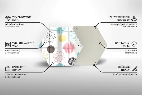 Tagliere in vetro Forme dipinte