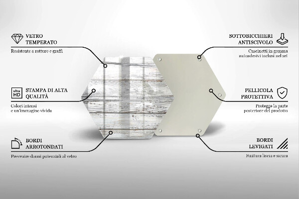 Tagliere in vetro Tavole di legno luminose