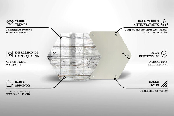 Tagliere in vetro Tavole di legno luminose