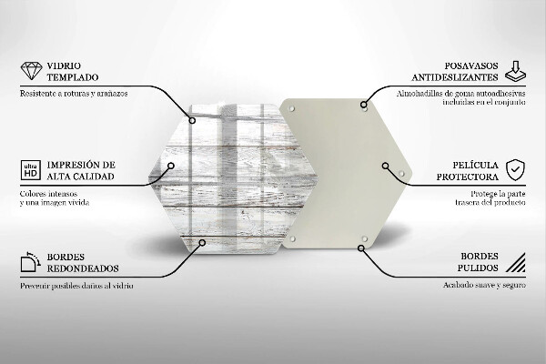 Tagliere in vetro Tavole di legno luminose