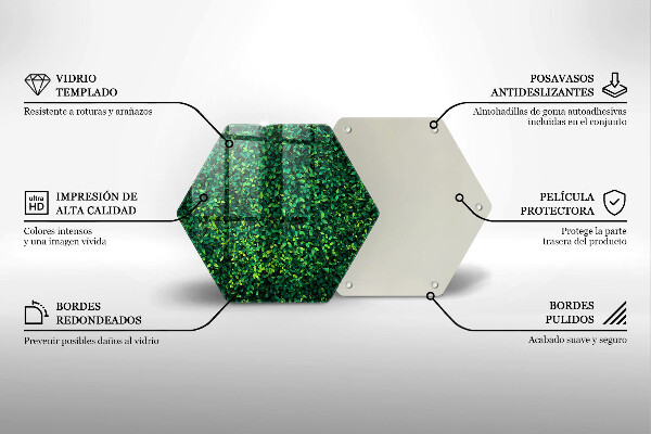 Tagliere in vetro Pianta con foglie piccole