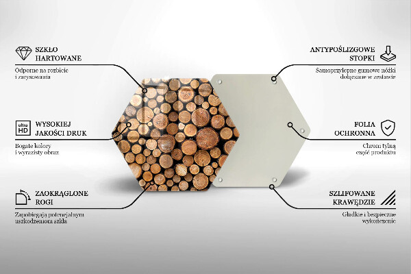 Tagliere in vetro Tronchi d'albero