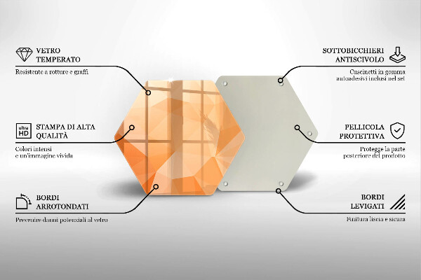 Tagliere in vetro Sfondo geometrico