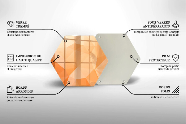 Tagliere in vetro Sfondo geometrico