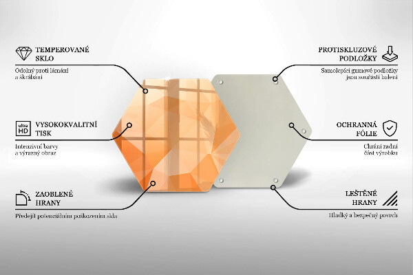 Tagliere in vetro Sfondo geometrico