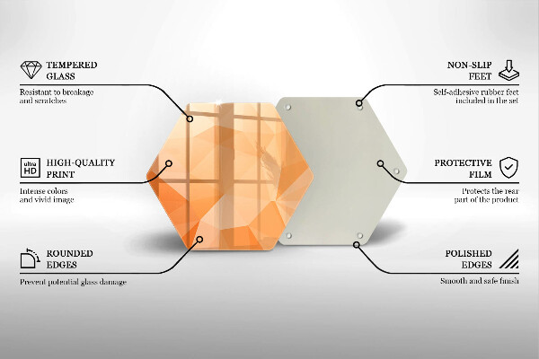 Tagliere in vetro Sfondo geometrico