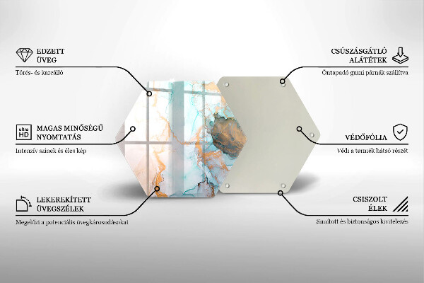 Tagliere in vetro Astrazione del marmo