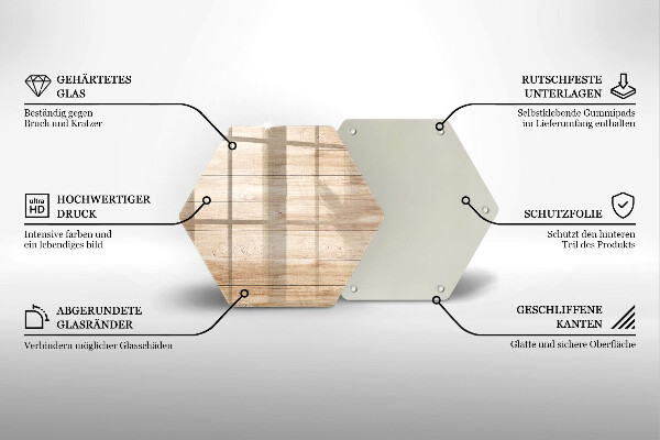 Tagliere in vetro Tavole di legno