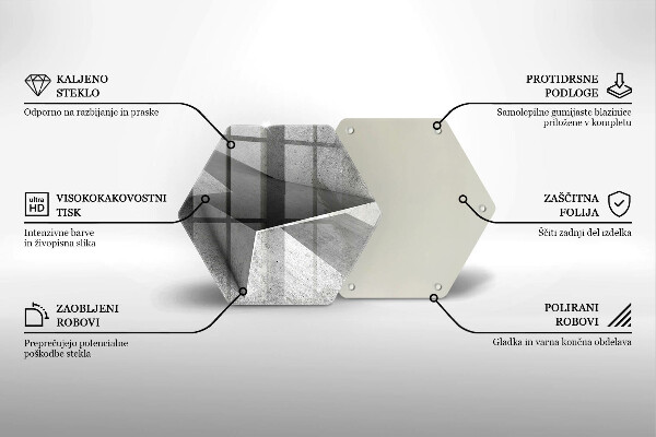 Tagliere in vetro Astrazione concreta