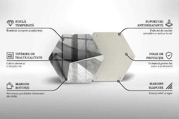 Tagliere in vetro Astrazione concreta