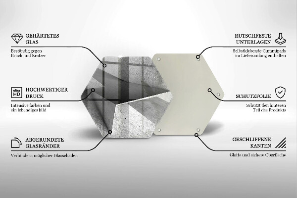 Tagliere in vetro Astrazione concreta