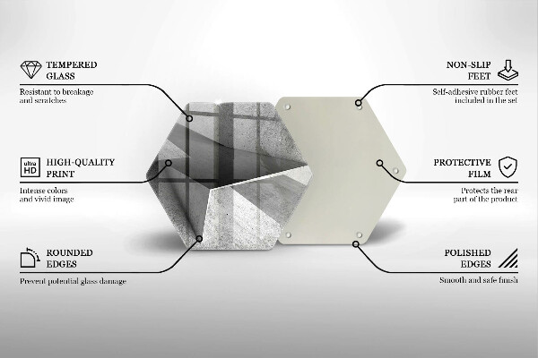 Tagliere in vetro Astrazione concreta