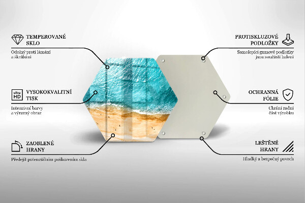 Tagliere in vetro Riva della spiaggia e mare