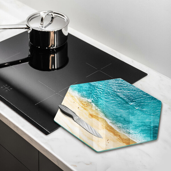 Tagliere in vetro Riva della spiaggia e mare