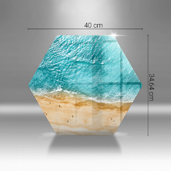 Tagliere in vetro Riva della spiaggia e mare